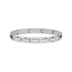 ABARTH-STEEL BRACELET WITH CARBON FIBER INSERTS