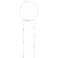 AIRY-STAINLESS STEEL NECKLACE WITH WHITE CRYSTALS