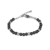 ARTHA-BRACELET IN STEEL AND NATURAL STONES