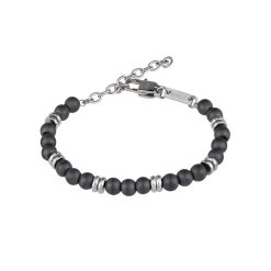 ARTHA-BRACELET IN STEEL AND NATURAL STONES