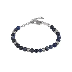 ARTHA-BRACELET IN STEEL AND NATURAL STONES