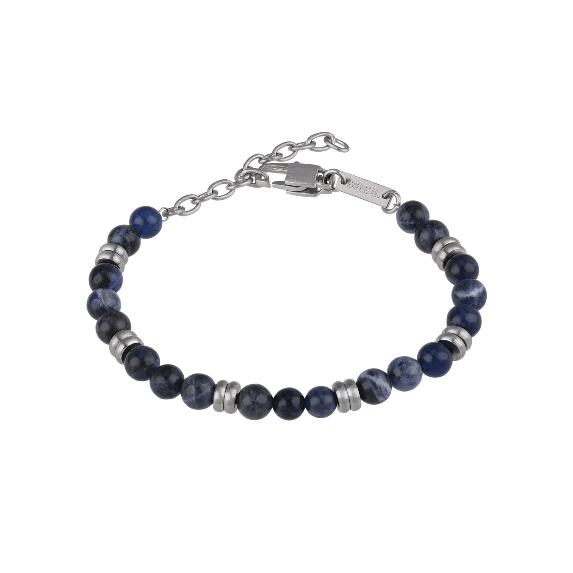 ARTHA-BRACELET IN STEEL AND NATURAL STONES