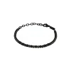 B FENCE-BRACELET WITH BLACK SHUNGITE BEADS AND IP GUN DISC