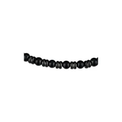 B FENCE-BRACELET WITH BLACK SHUNGITE BEADS AND IP GUN DISC