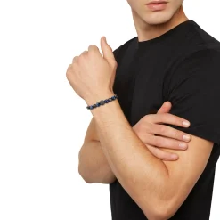 B FENCE-IP GUN STEEL BRACELET WITH SODALITE STONE