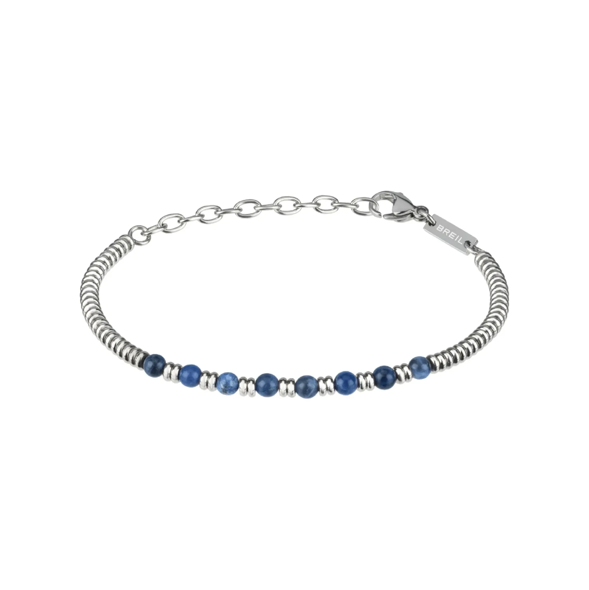 B FENCE-STAINLESS STEEL BRACELET WITH SODALITE STONE