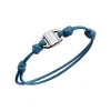 B LOCK-STAINLESS STEEL BRACELET WITH COTTON CORD