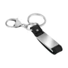 B MIX-KEY RING IN LEATHER AND STEEL