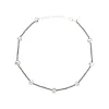 B ROCKS-NECKLACE IN HEMATITE AND STEEL