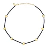 B ROCKS-SANDSTONE AND GOLD-COLORED STEEL NECKLACE