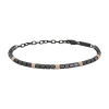 B ROCKS-STEEL AND AVENTURINE NECKLACE