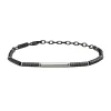 B ROCKS-STEEL AND HEMATITE BRACELET