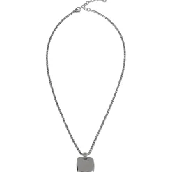 B SEAL-STEEL NECKLACE WITH CUSTOMIZABLE TAG