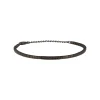 B TALE-IP GUN STEEL BRACELET AND BLACK CRYSTALS