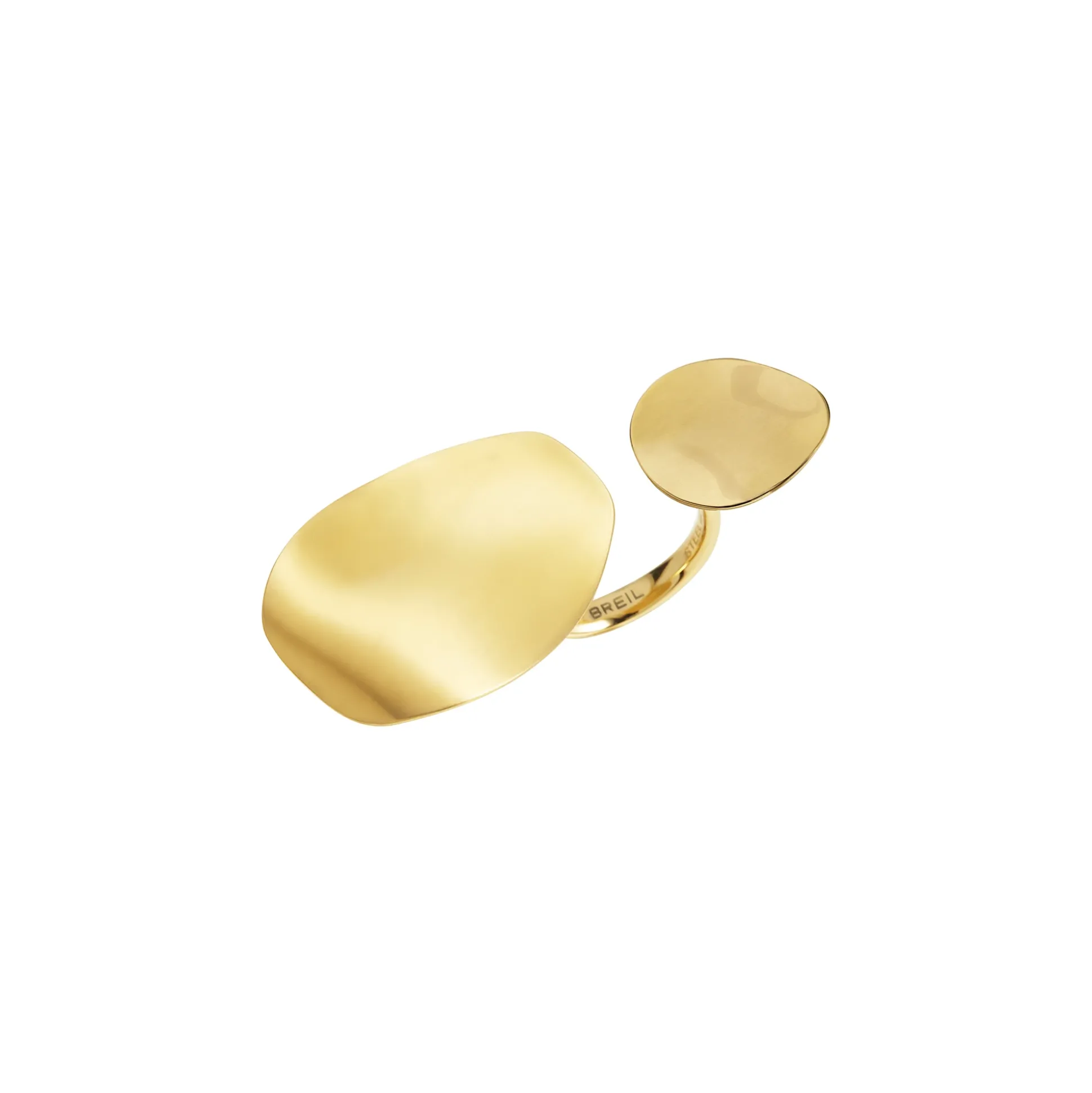 B WHISPER-IP GOLD STEEL RING