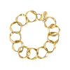 B WHISPER-POLISHED IP GOLD STEEL BRACELET