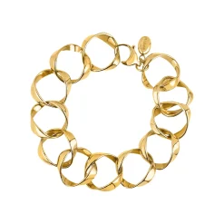 B WHISPER-POLISHED IP GOLD STEEL BRACELET