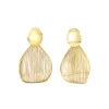 B WHISPER-STAINLESS STEEL EARRINGS - GOLD COLORED