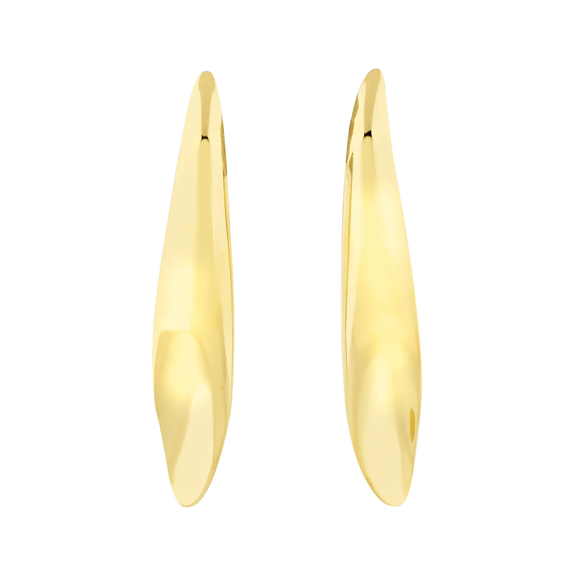 B WHISPER-STAINLESS STEEL EARRINGS - GOLD COLORED