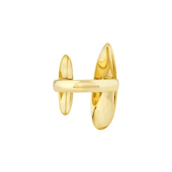 B WHISPER-STAINLESS STEEL RING - GOLD COLORED