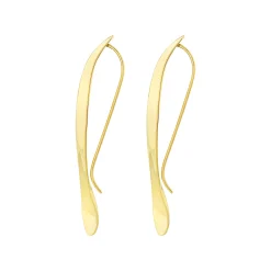 B WHISPER-STAINLESS STEEL EARRINGS - GOLD COLORED