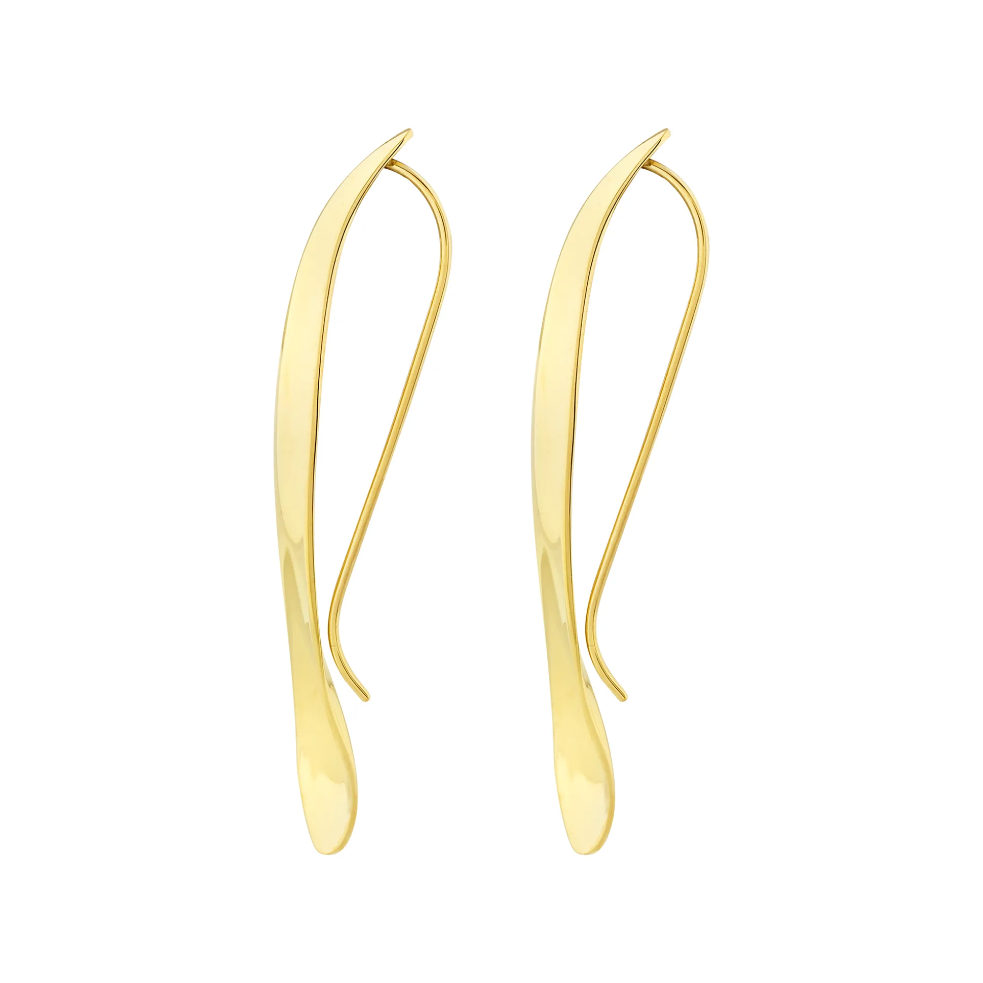 B WHISPER-STAINLESS STEEL EARRINGS - GOLD COLORED
