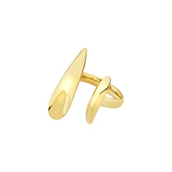 B WHISPER-STAINLESS STEEL RING - GOLD COLORED