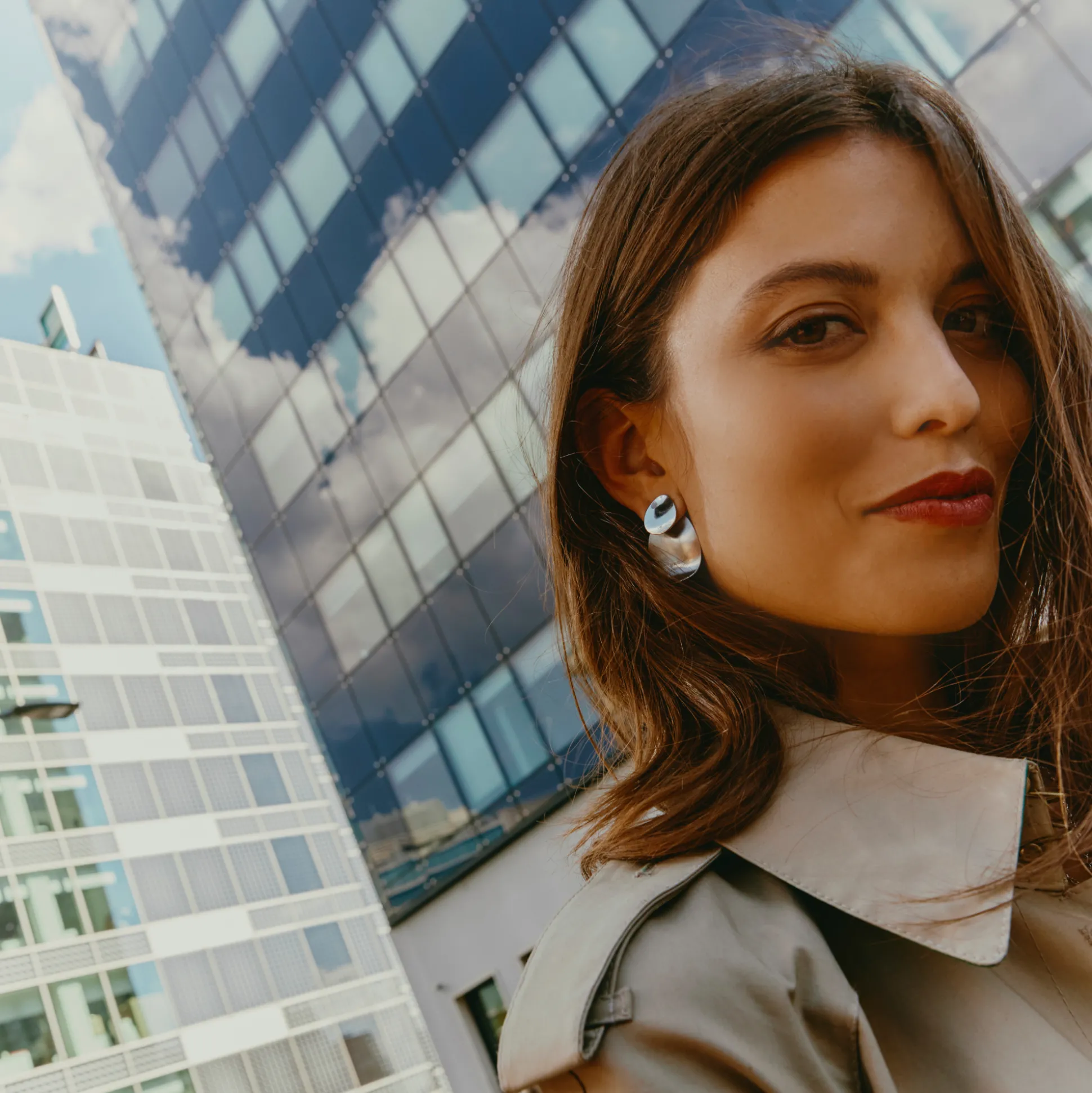 B WHISPER-STAINLESS STEEL EARRINGS