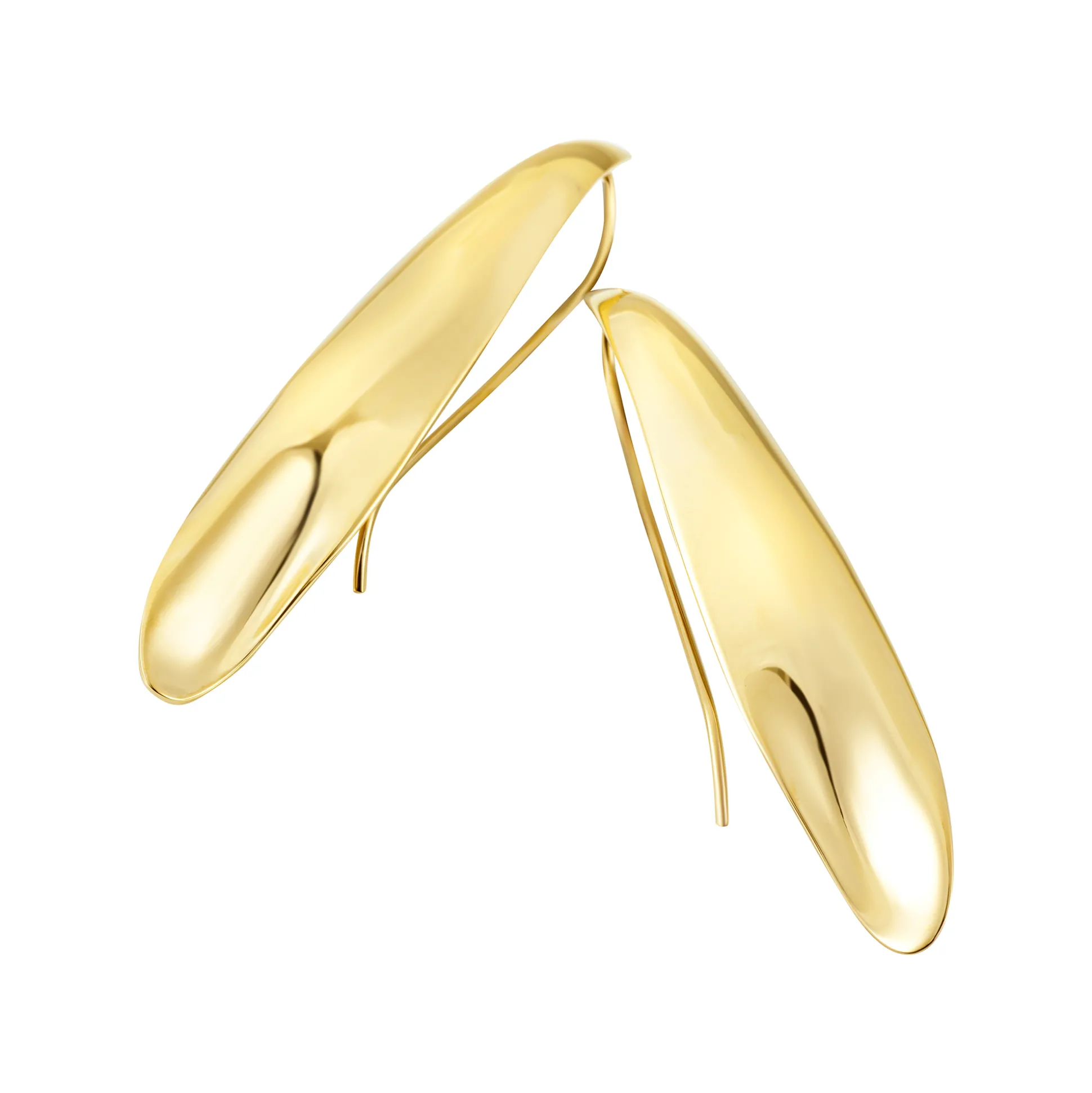 B WHISPER-STAINLESS STEEL EARRINGS - GOLD COLORED