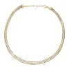B WIRED-GOLD COLORED STEEL NECKLACE