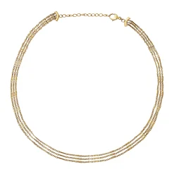 B WIRED-GOLD COLORED STEEL NECKLACE