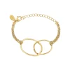 B WIRED-IP GOLD STEEL BRACELET