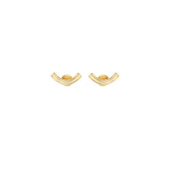 B WIRED-IP GOLS STEEL EARRINGS