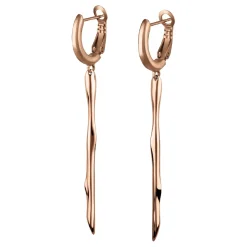 B WITCH-POLISHED IP ROSE GOLD EARRINGS WITH MAIN ELEMENT