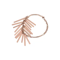 BANGS-POLISHED IP ROSE STAINLESS STEEL BRACELET