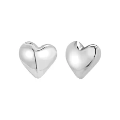 BIG HEART-STAINLESS STEEL CLIP-ON EARRINGS