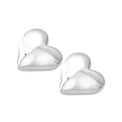 BIG HEART-STAINLESS STEEL CLIP-ON EARRINGS