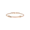 BLACK DIAMOND-BRACELET IN IP ROSE WITH 3 SMALL BLACK DIAMONDS