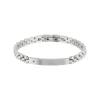 BLACK DIAMOND-STAINLESS STEEL BRACELET WITH SMALL NATURAL BLACK DIAMOND