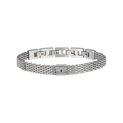 BLACK DIAMOND-STEEL BRACELET WITH NATURAL DIAMOND