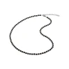 BLACK ONYX-IP ROSE STAINLESS STEEL AND BLACK ONIX NECKLACE
