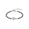 BLACK ONYX-STAINLESS STEEL AND BLACK ONIX BRACELET