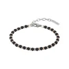 BLACK ONYX-STAINLESS STEEL AND BLACK ONIX BRACELET