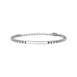 BLACKEN-STAINLESS STEEL BRACELET WITH BLACK ZIRCON