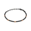 BLEND-BRACELET IN HEMATITE AND IP ROSE STEEL