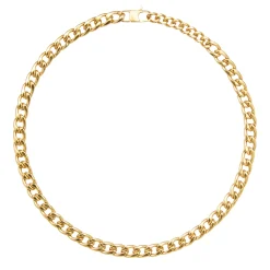 BLOCK CHAIN-IP GOLD STEEL NECKLACE