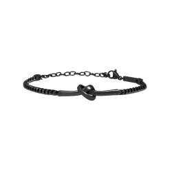 B&ME-POLISHED IP BLACK STEEL BRACELET