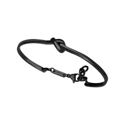 B&ME-POLISHED IP BLACK STEEL BANGLE