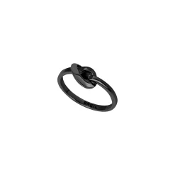 B&ME-POLISHED IP BLACK STEEL RING