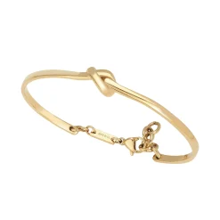 B&ME-POLISHED IP GOLD STEEL BANGLE